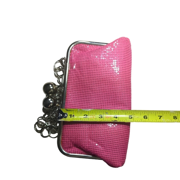 * New "ALDO Evening Hot Pink Metallic Clutch  Bag Chain Strap - Picture 11 of 15
